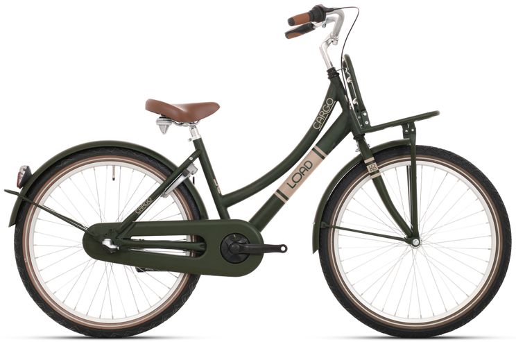 Bikefun Fiets Bike Fun 24 inch Load | Nexus-3 | Elegance Groen