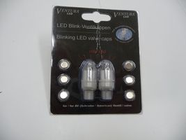 Ventieldop set 2x alien groen met led inclusief batterijen